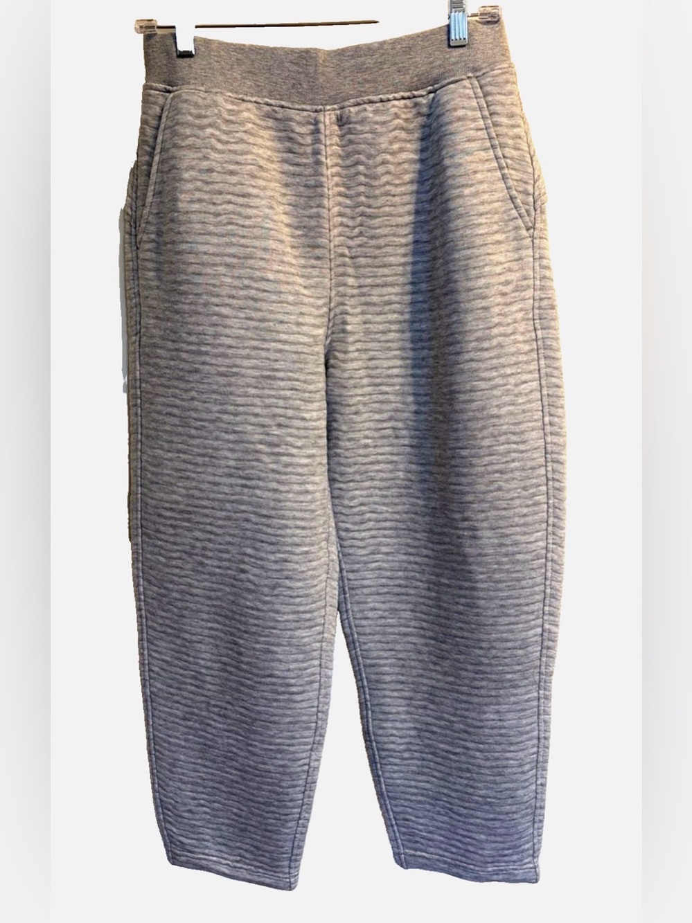 Athleta Tencel Lyocell Pull On Pants S Gray Tapered Ankle Pockets